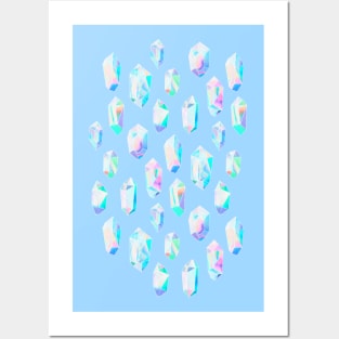 Iridescent Rainbow Crystals Posters and Art